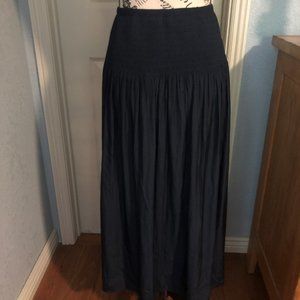 Long Smocked-waist Skirt